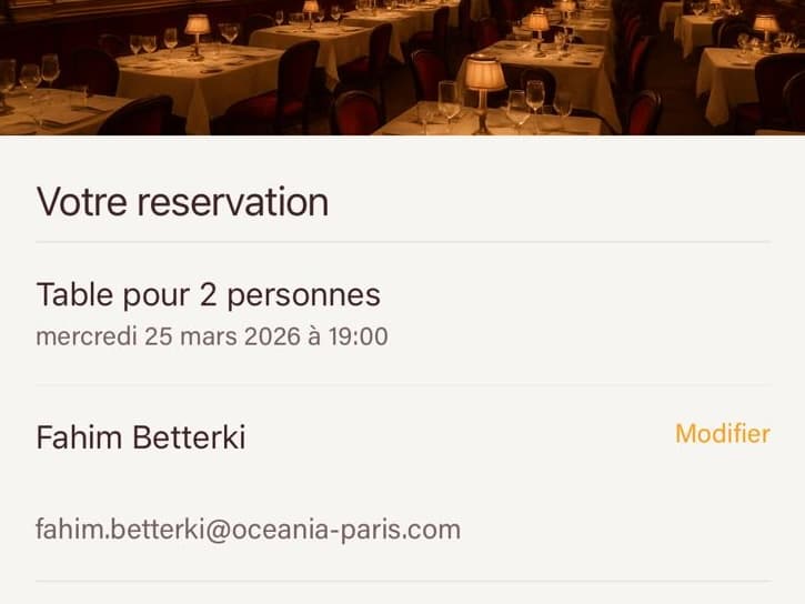 Bell — Réserver une table